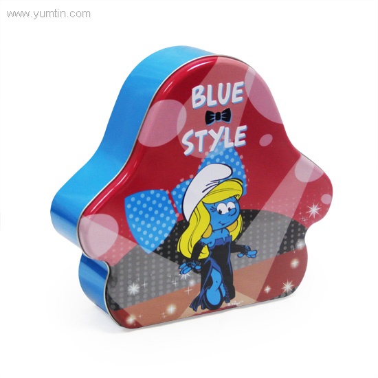 Blue style tin box